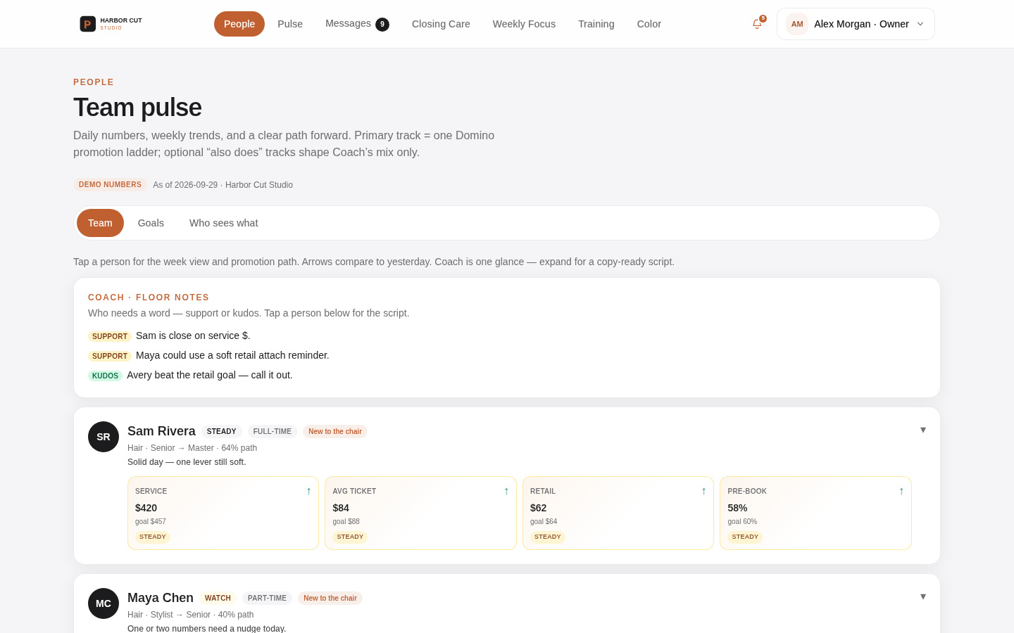 Chairward People — team pulse, Goals, tracks, Coach notes